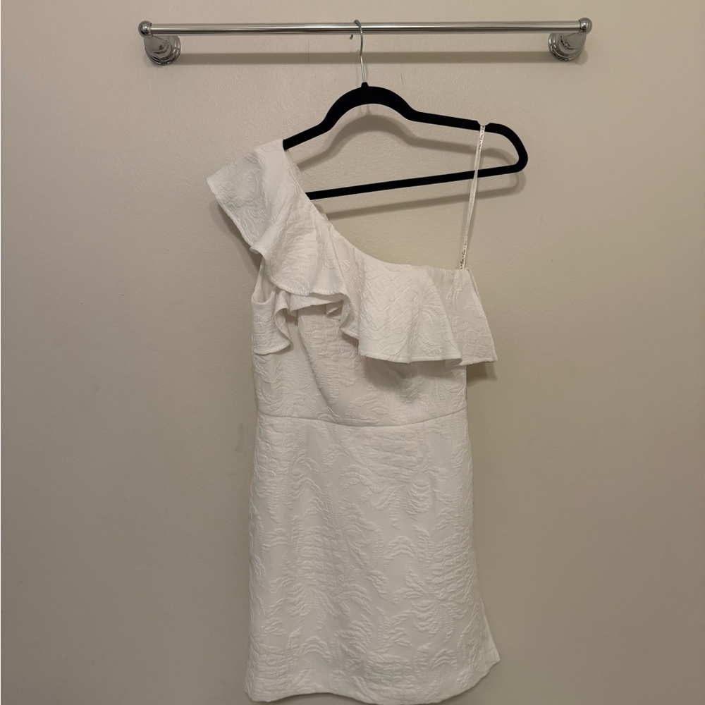 Lilly Pulitzer White One-Shoulder Dress